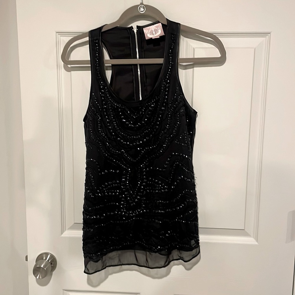 Romeo and Juliet Sequin Black Top